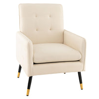 Giantex Linen Fabric Accent Chair, Modern Single Sofa Chair