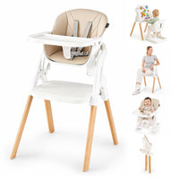 7-in-1 Convertible Foldable Baby High Chair w/Adjustable Tray