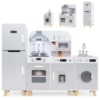 Modular Kids Kitchen Playset with Range Hood and Washing Machine