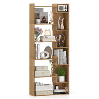Giantex 6-Tier Bookshelf, Wooden Bookcase with 2 Anti-Tipping Kits