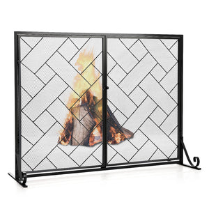 Giantex 113cm x 85cm Double-Door Fireplace Screen