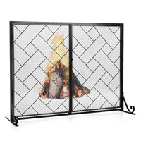 Giantex 113cm x 85cm Double-Door Fireplace Screen