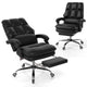 Heavy Duty Ergonomic PU Leather Office Chair with Adjustable Swivel Seat, 136 kg Capacity