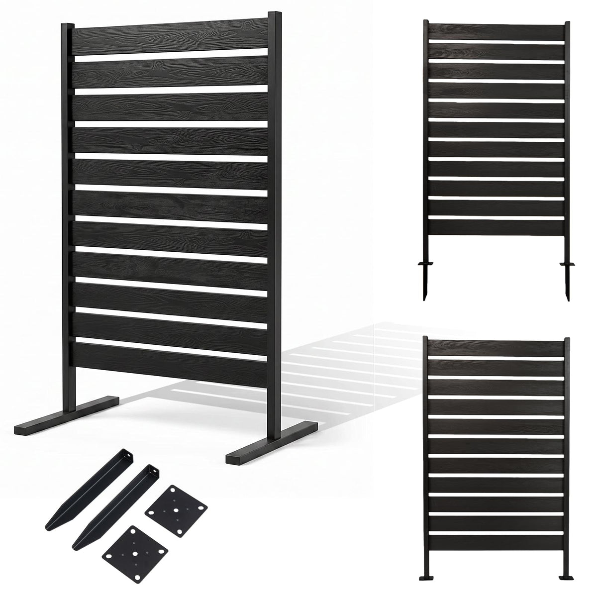 Decorative Privacy Screen 93x155cm No Dig Fence for Pool or Lawn