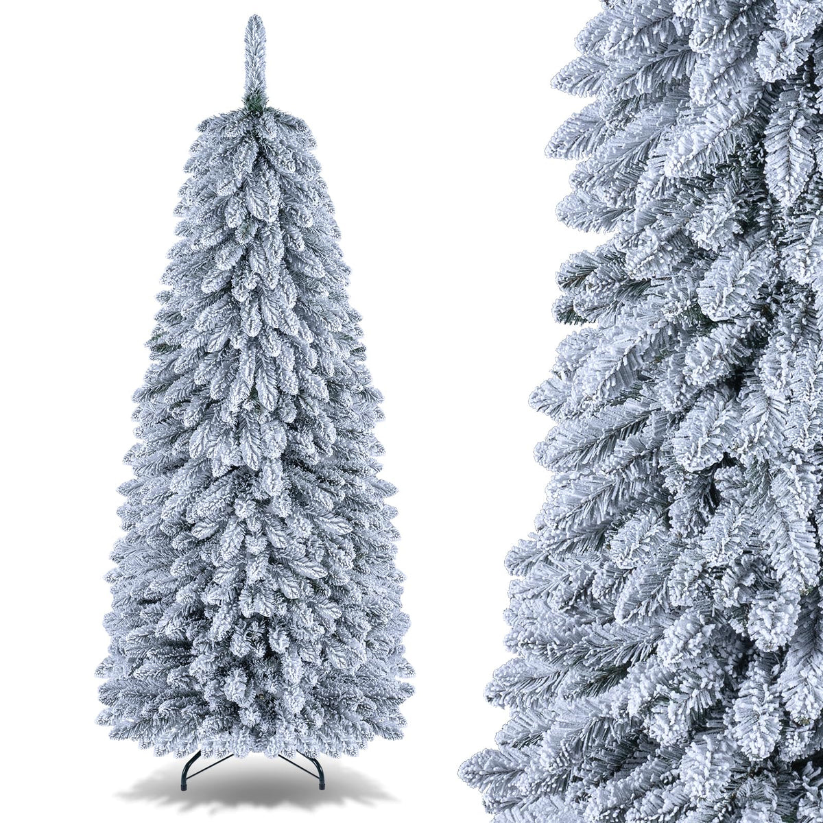 180/210cm Pop up Christmas Tree with Snowy Branch Tips