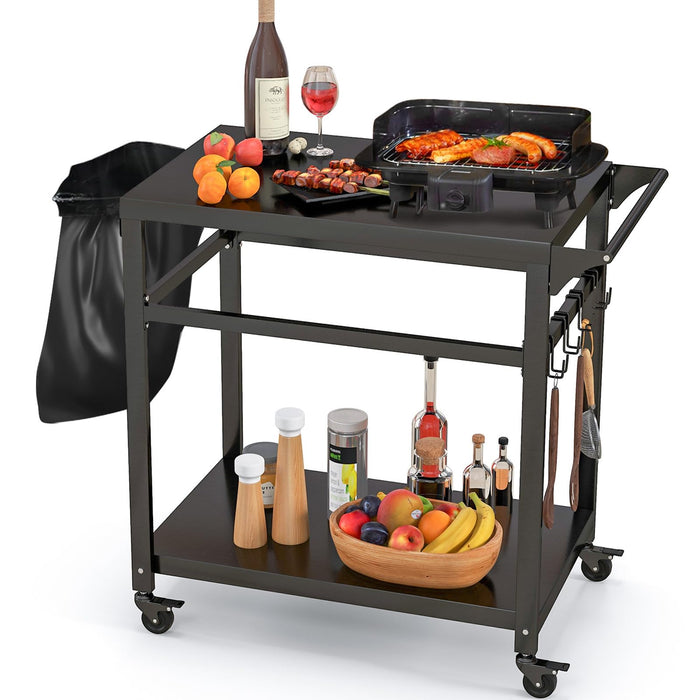 Giantex Outdoor Grill Cart - Pizza Oven Stand Table