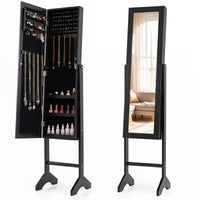 Giantex Freestanding Jewelry Armoire Cabinet, Tall Jewelry Organizer with Velvet Lining