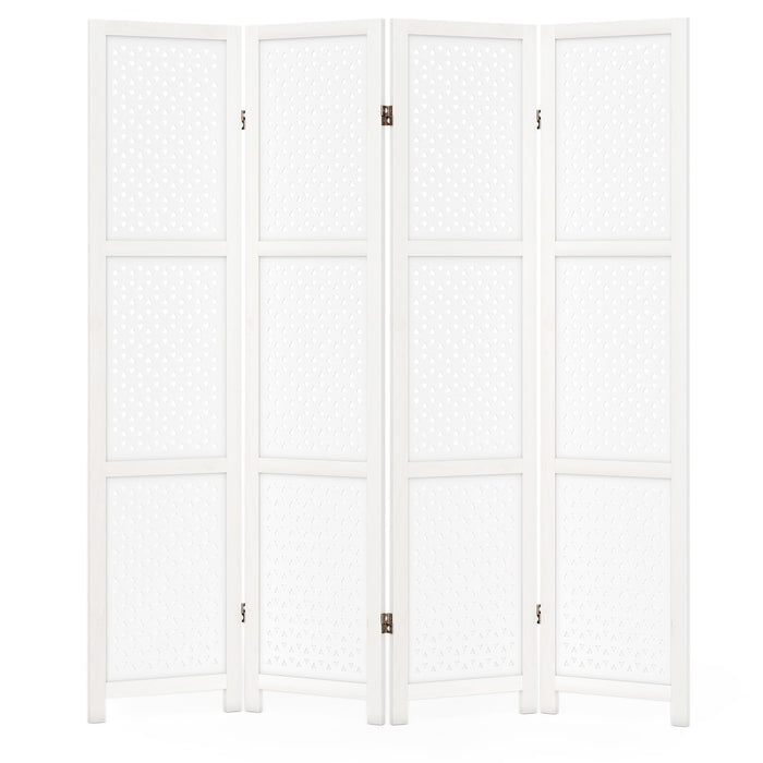 Giantex 4/6-Panel Folding Room Divider, 170CM Tall Carved Privacy Screen