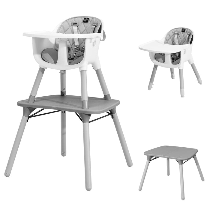 5 in 1 Convertible Baby High Chair, Infant Dining Chair Booster Seat w/Removable Tray