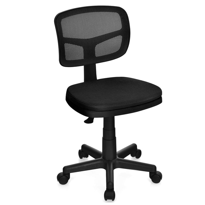 Giantex Low-Back Office Chair, Armless Computer Chair w/Y-Shaped Support