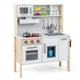 Kids Kitchen Playset, Wooden Pretend Play Kitchen w/Microwave, Range Hood