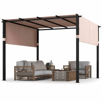 3 x 3 M Flat Top Pergola with Retractable Canopy