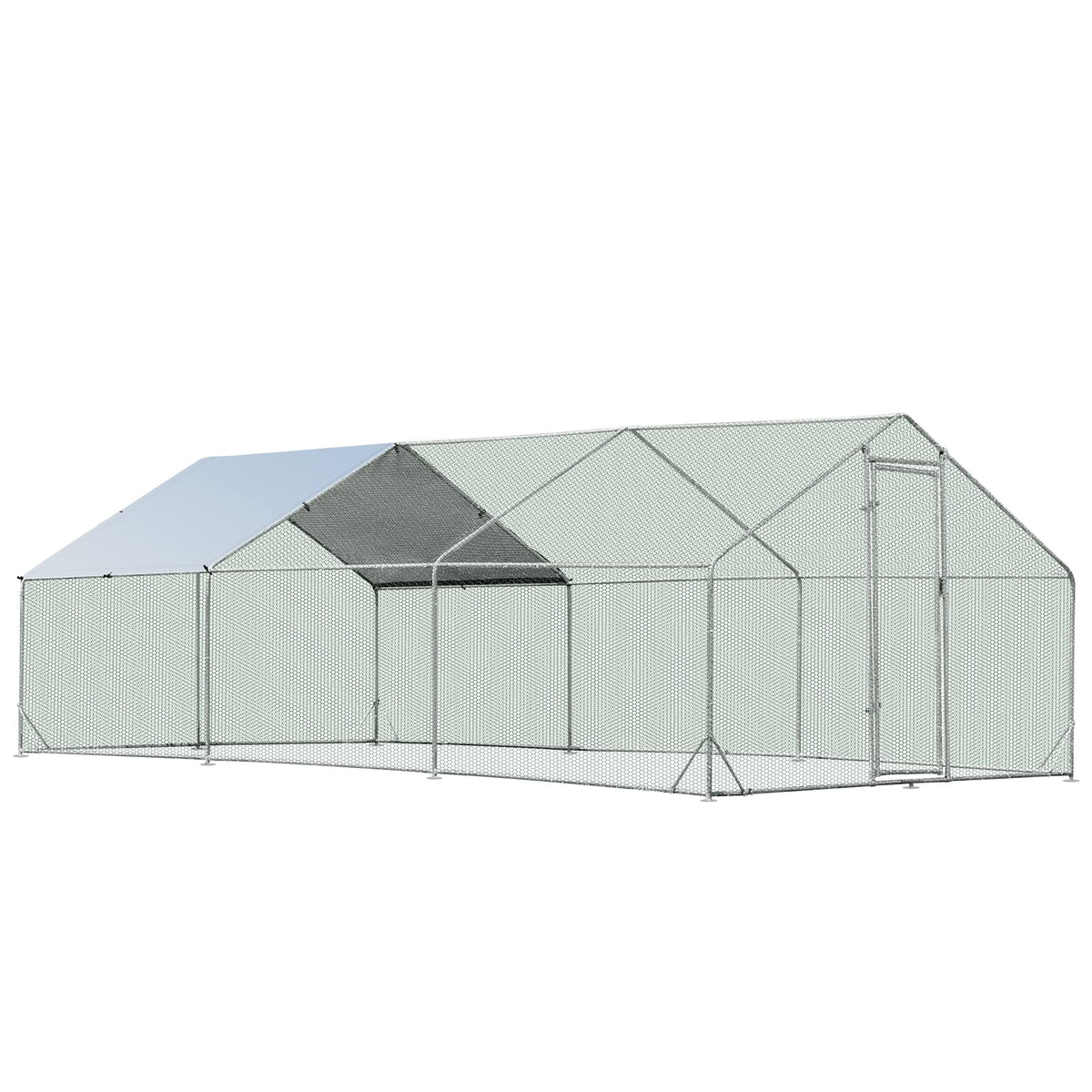 Walk-in Pen Run for Chicken, Rabbits, Ducks, Poultry Cage, Rabbit Hutch Ferret Cage (600 cm x 300 cm x 195 cm)