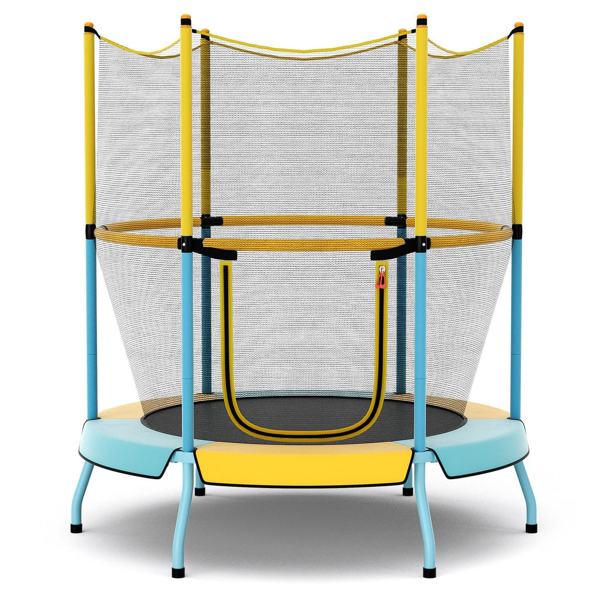 48 Inch Trampoline for Kids with Safety Enclosure Net and Curved Metal Legs