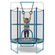 60'' Trampoline for Kids, 5FT Toddler Trampoline with Gymnastic Bar & Rings, Foamed Handle