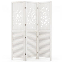 Giantex 170 cm Folding Room Divider, 3 Panel Wooden Privacy Screen
