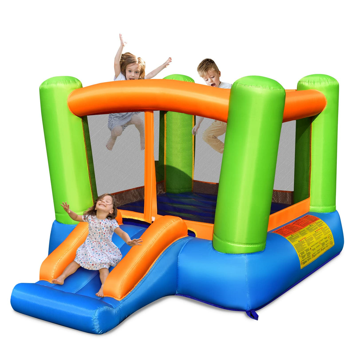 Large Jumping Area, Jump ’n Slide Bouncer, Accessories, Backyard Bouncy Castle Indoor Outdoor (Without Blower)