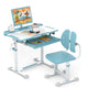 Kid's Study Desk and Chair Set Height-Adjustable Desk with Tilt Desktop and Ergonomic Chair