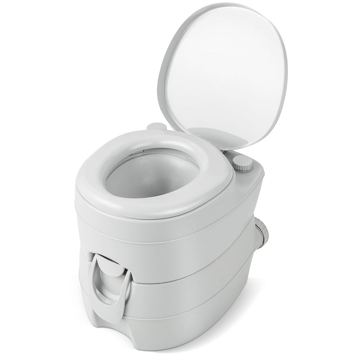 Portable Toilet, Outdoor Camping Toilet with 20L Detachable Waste Tank & Flush Pump