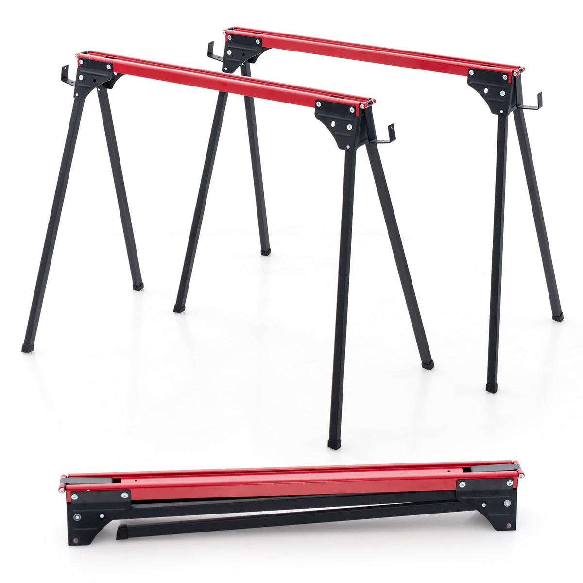 Saw Horses 2 Pack Folding, Portable Lightweight Work Horse