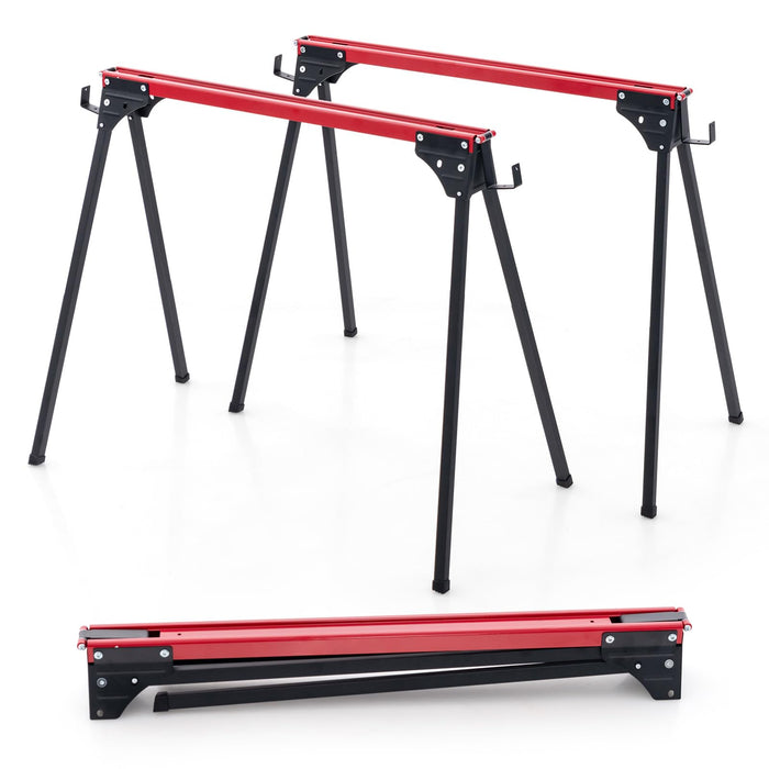 Saw Horses 2 Pack Folding, Portable Lightweight Work Horse
