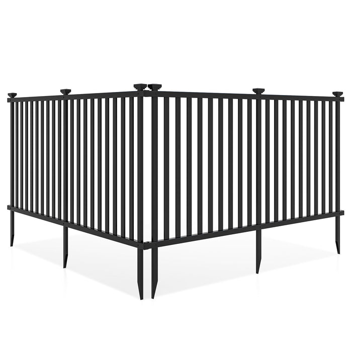 Giantex Picket Fence 2 Panels, 80''W x 37.5''H Decorative Outdoor Garden Fence