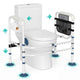 Foldable Toilet Safety Frame with Adjustable Height and Width Non-Slip Design