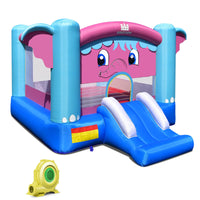 3-in-1 Elephant Theme Kids Jumping Castle with Jumping Area, Slide & Basketball Rim