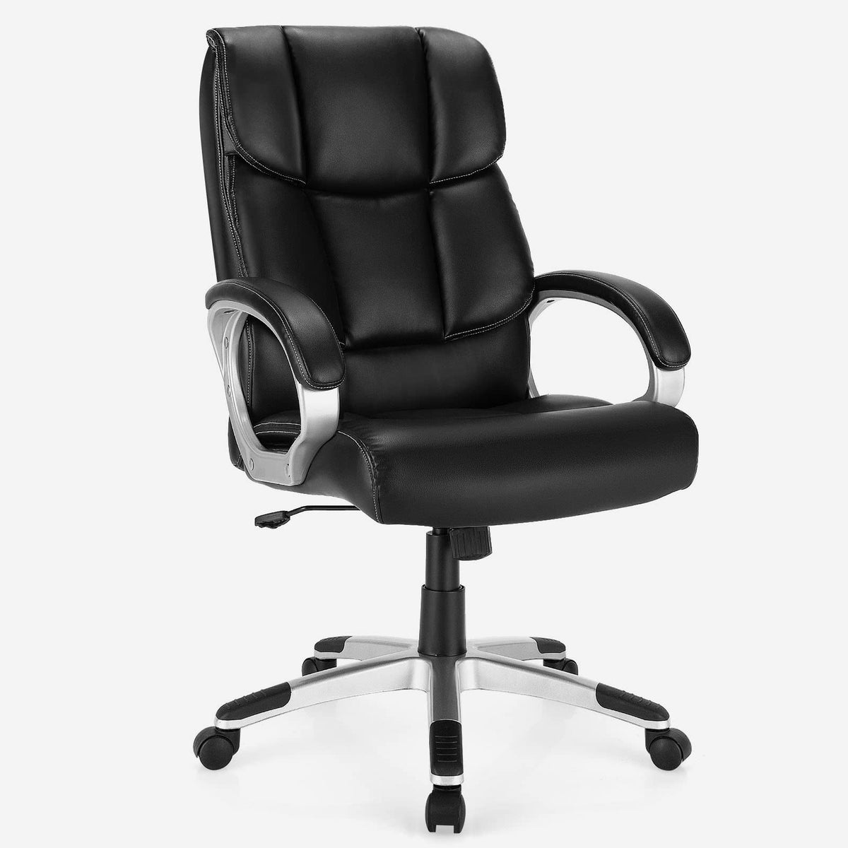 Giantex Big & Tall Executive Office Chair, Height Adjustable Leather Executive Chair, 136kg Load Capacity, Black