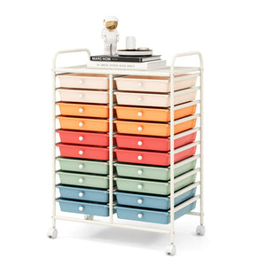 Giantex 20 Drawers Rolling Storage Cart w/Wheels