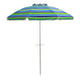 198cm Beach Umbrella w/Sand Anchor, Outdoor Patio Umbrella w/Push Button Tilt & UPF 50+ Protection