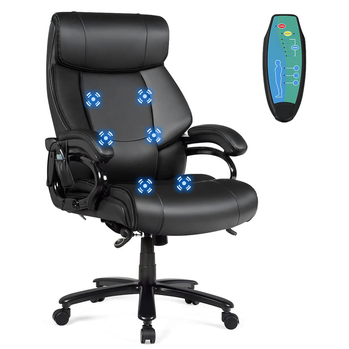 Giantex Massage Office Chair, PU Leather Computer Gaming Chair, Rolling Executive Managerial Chair