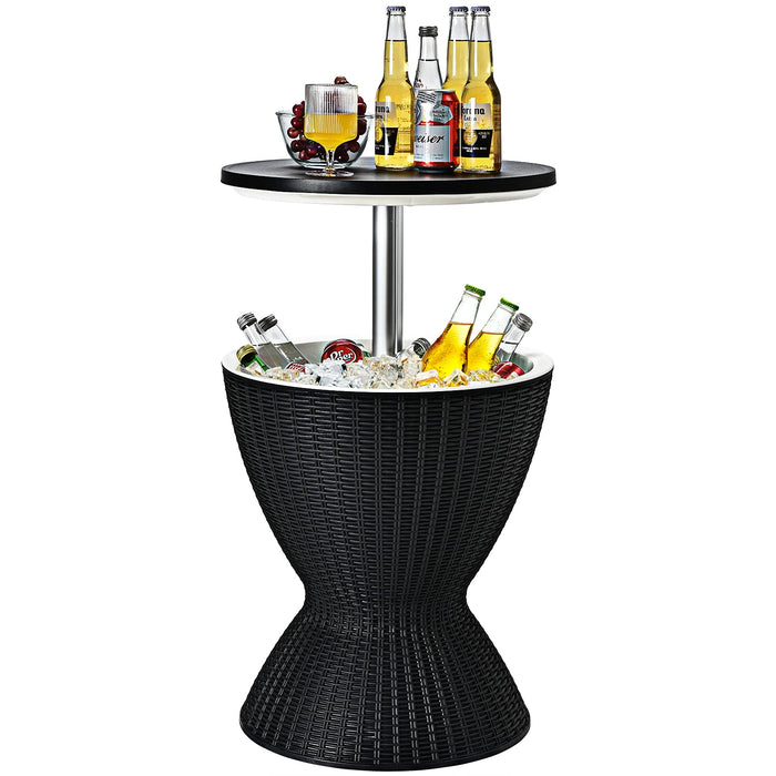 Outdoor Ice Cooler with Height Adjustable Tabletop for Party