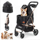 3-in-1 Pet Stroller for Dogs with Detachable Carrier and Cup Holder