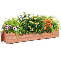 Giantex Raised Garden Bed, Fir Wood Planter Box for Vegetable Fruits Herb Grow