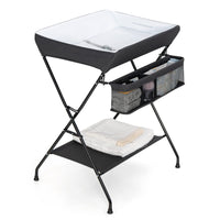Folding Baby Change Table with Storage Basket & Shelf for Infant & Toddler