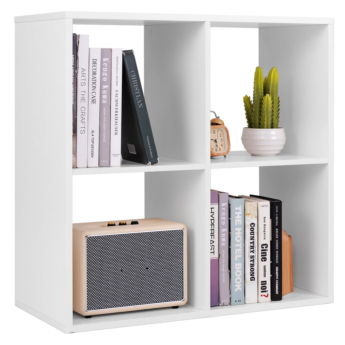 4/6-Cube Open Bookshelf Home 2-tier Large Bookcase Free-standing Storage Shelf