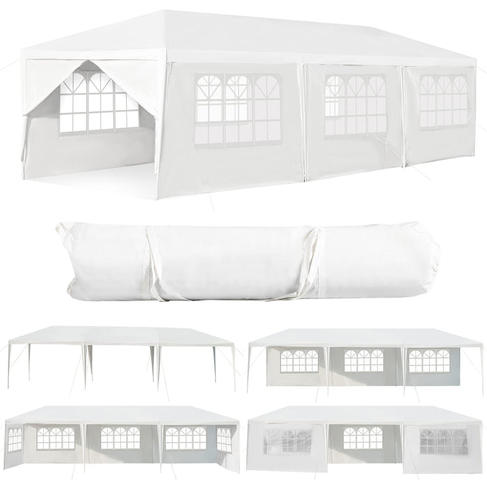 Waterproof Gazebo Tent with 6 Removable Side Panels for Party