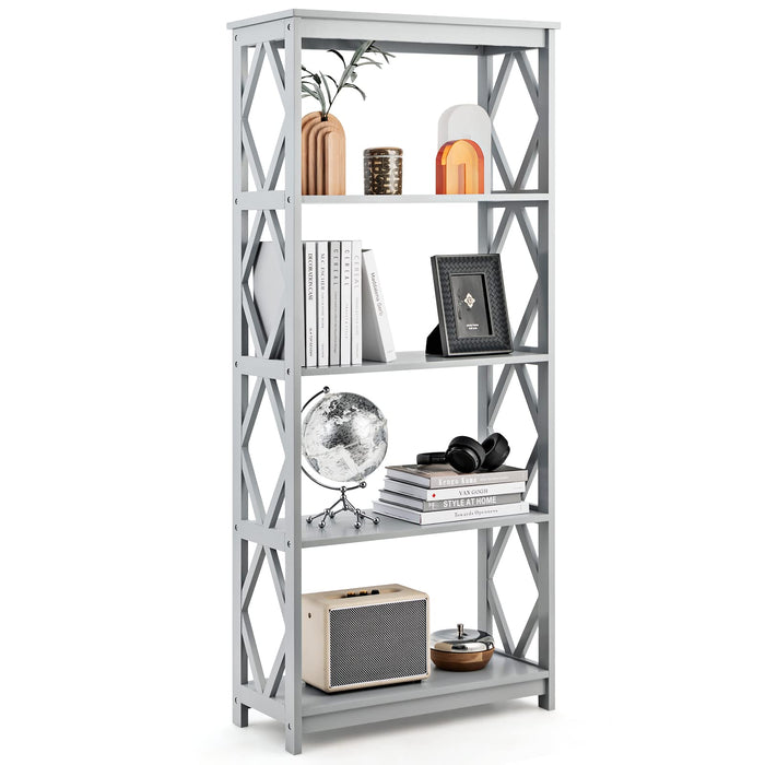 Giantex 5-Tier Bookshelf, Modern Bookcase with Open Shelves