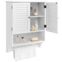 Bathroom Wall Cabinet with 2 Louvered Doors