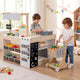 Kids Grocery Store Playset, Wooden Pretend Play Supermarket