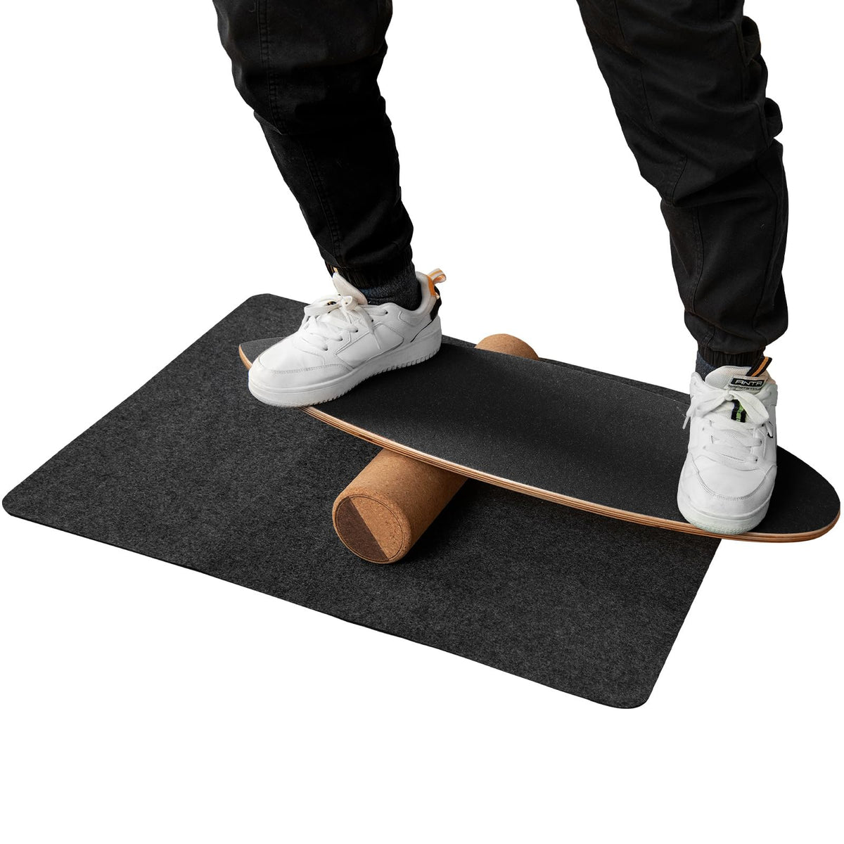 Balance Board Trainer Wobble Board w/Roller & Blanket for Skateboard