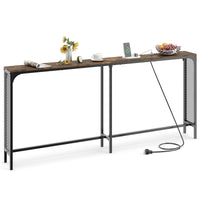 180cm Console Table w/Power Outlet, Narrow Sofa Table