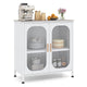 Sideboard Buffet Cabinet with Adjustable Shelf and 2 Translucent Doors for Living Room