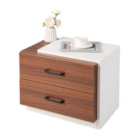 Giantex Modern Two Drawer Bedside Table