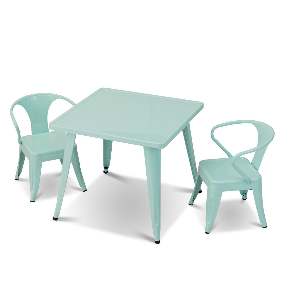 Steel Kids Chair Set of 2 with Backrest