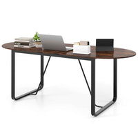 180cm Conference Table, Large Oval Meeting Table for 10 People