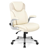Giantex Executive Ergonomic 360° Swivel Office Chair, PU Leather Computer Desk Chair