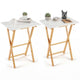Folding TV Tray Tables Set of 2 for Eating at Couch for Bedroom and Living Room