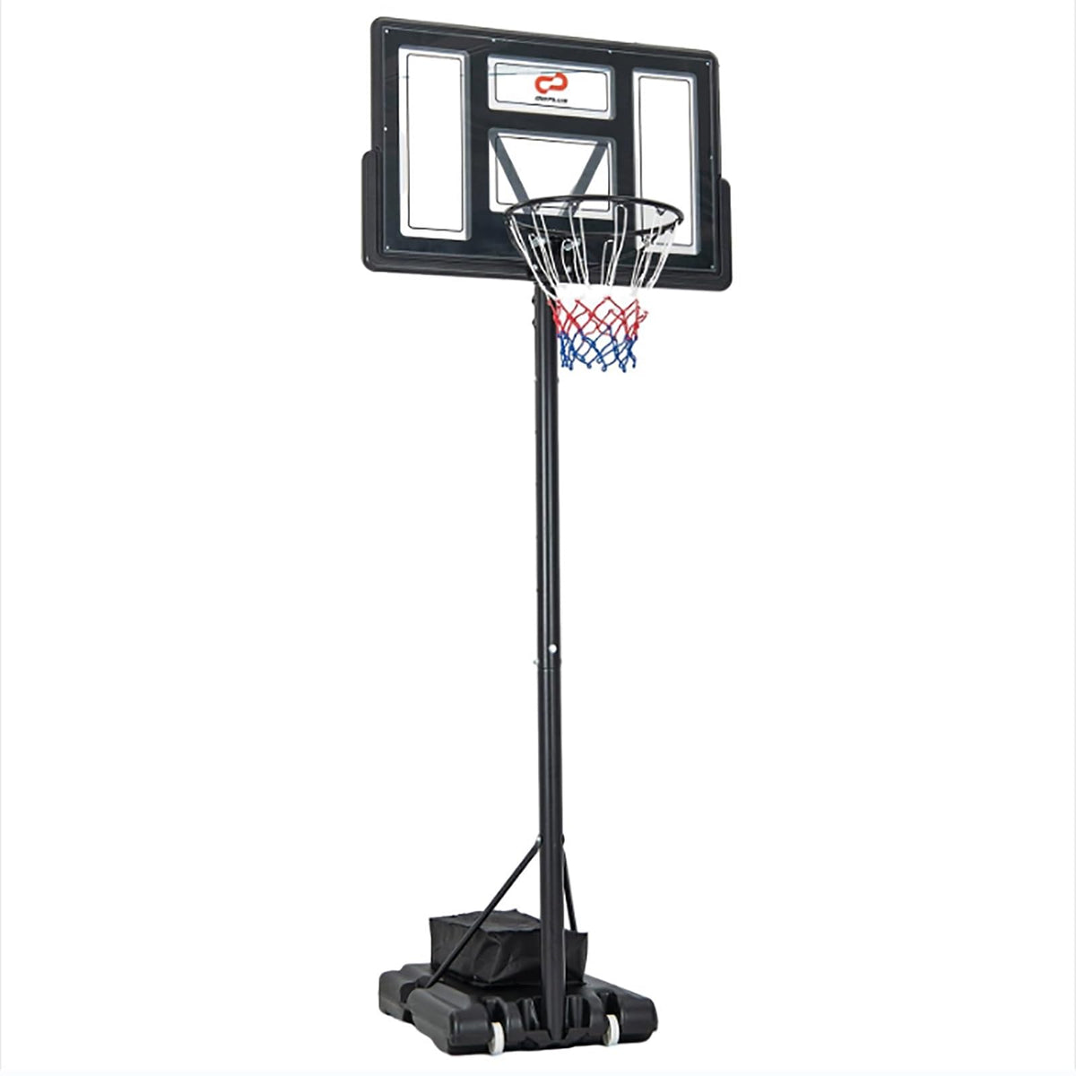 Portable Basketball Hoop, 11-Level Height Adjustable Basketball Hoop & Goal w/ 110cm Backboard